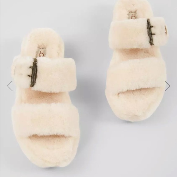 UGG Shoes - UGG fuzz yea slipper natural